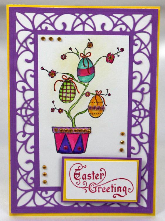 Frog's Whiskers Ink Stamp - Easter Tree Egg-2