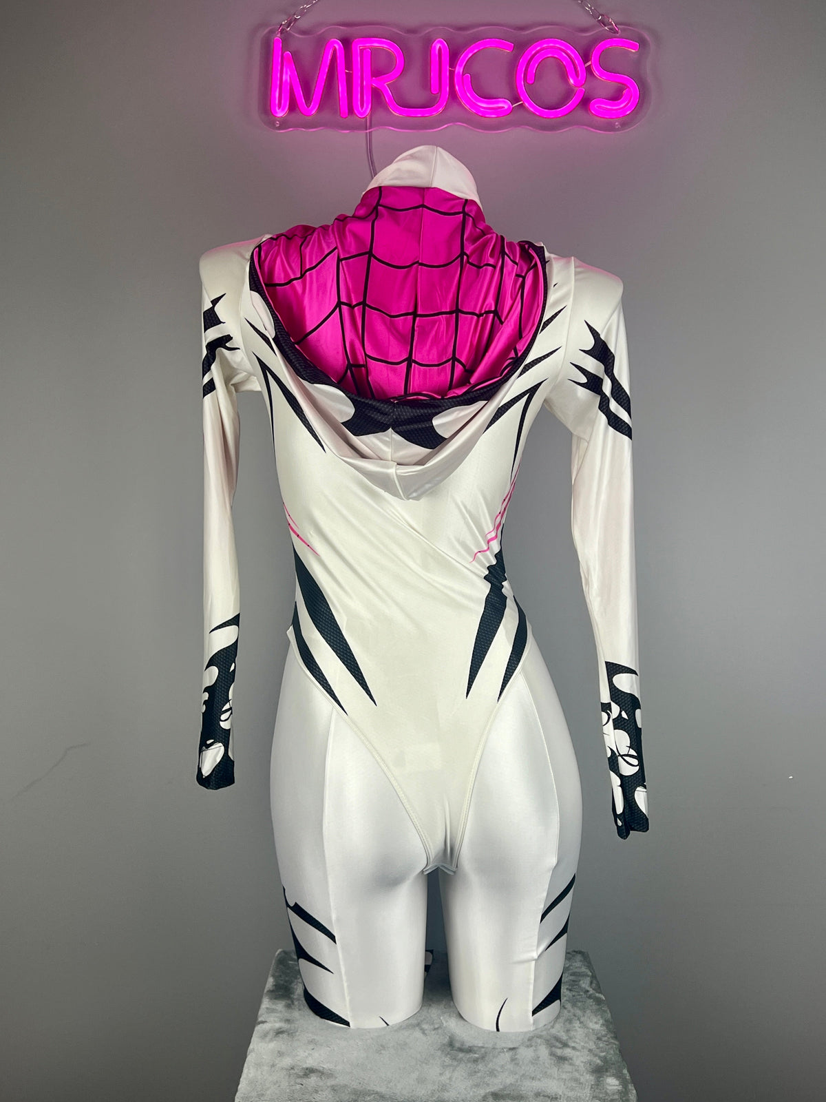 Woman Super Hero Spandex Open Crotch Cosplay Bodysuit Sexy Lingerie-11