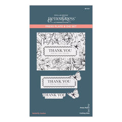 Ensemble Plaque de Pressage et Matrices Jardin de Papillons de la Collection BetterPress-1