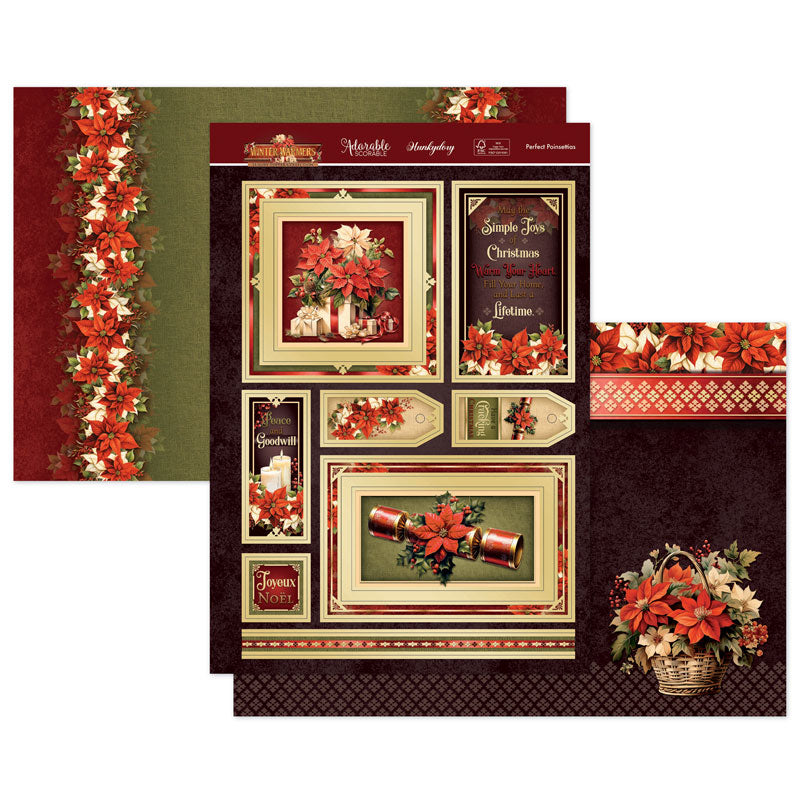 Perfect Poinsettia Luxury Topper Set-1