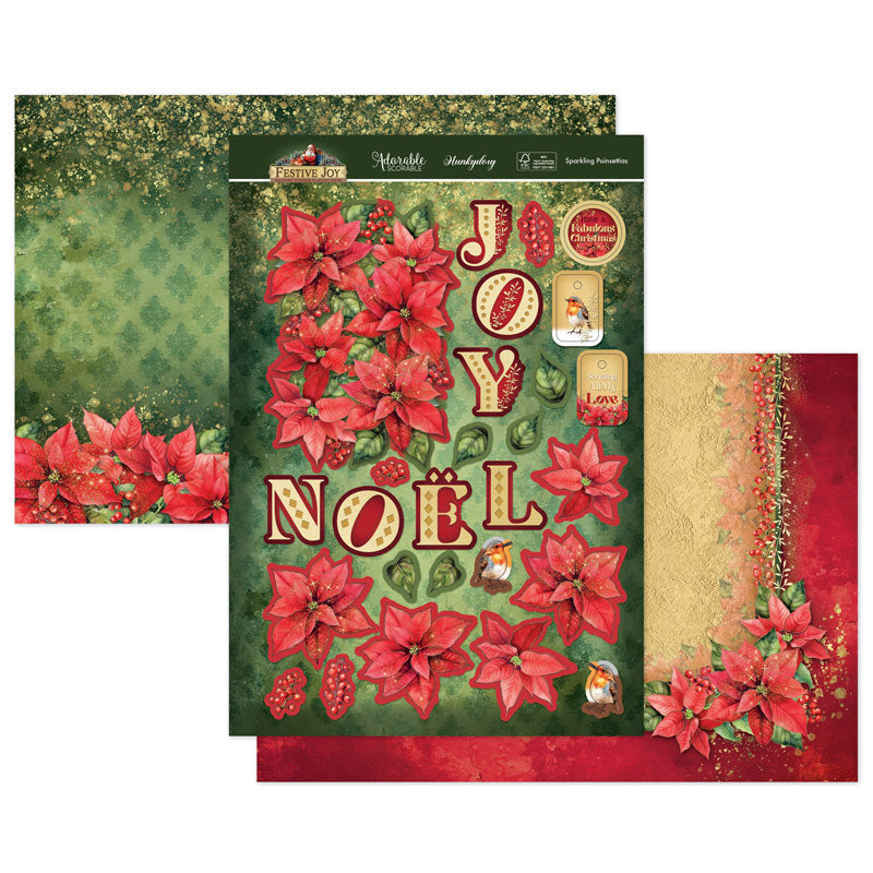 Feuilles de houx scintillantes - Ensemble de décorations de luxe-1