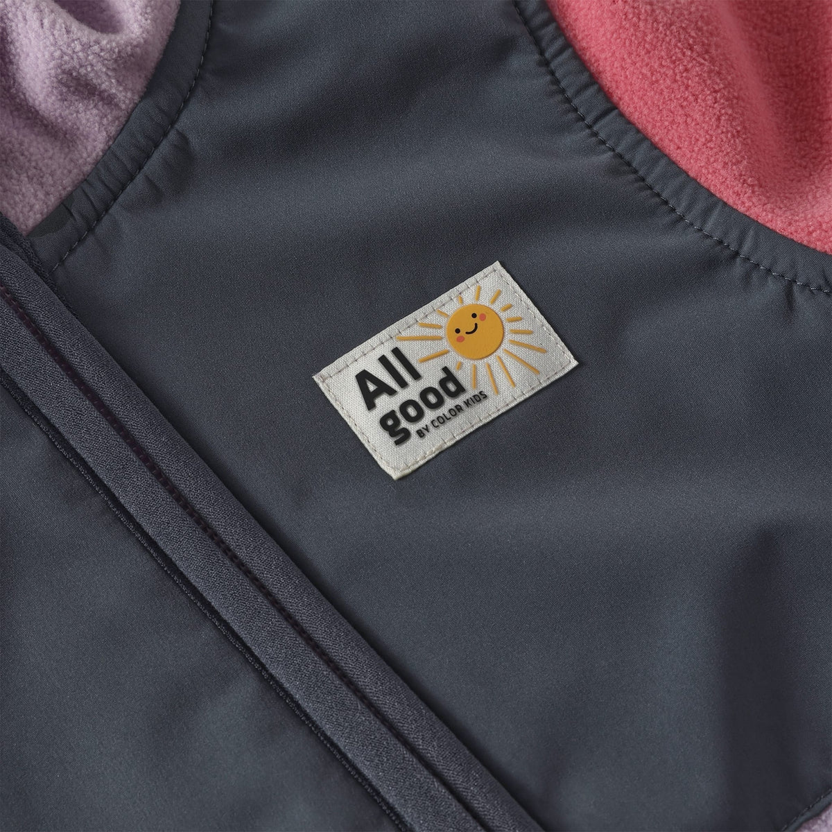 Colorblock Fleece Suit | Purple & Yellow & Pink | Color Kids-3