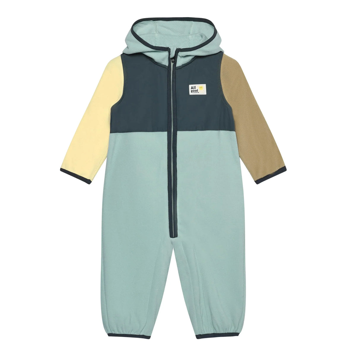 Colorblock Fleece Suit | Blue & Yellow | Color Kids-1