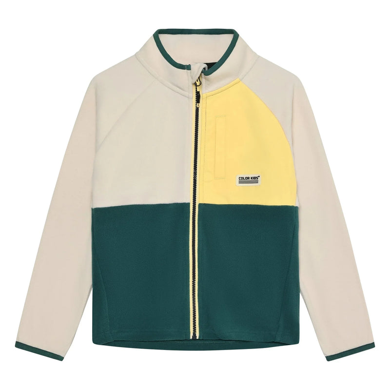 Colourblock Fleece | Yellow & Green | Color Kids-1