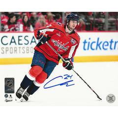 Connor McMichael Autographed Washington Capitals Head-Up 8x10 Photo-1