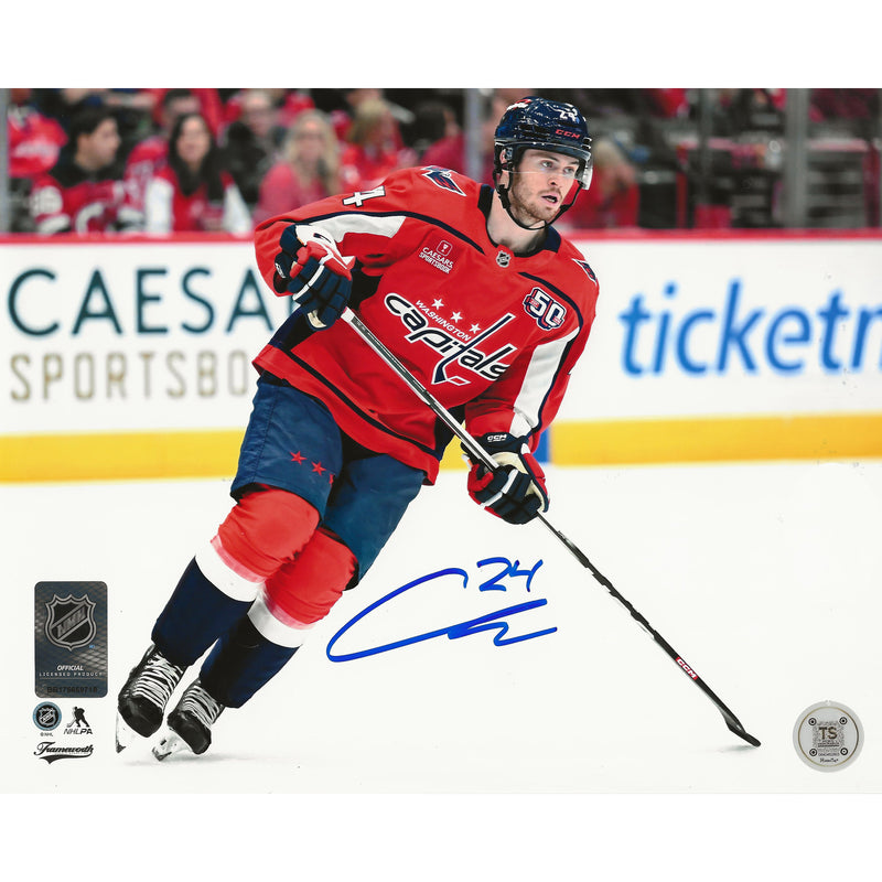 Connor McMichael Autographed Washington Capitals Head-Up 8x10 Photo-1