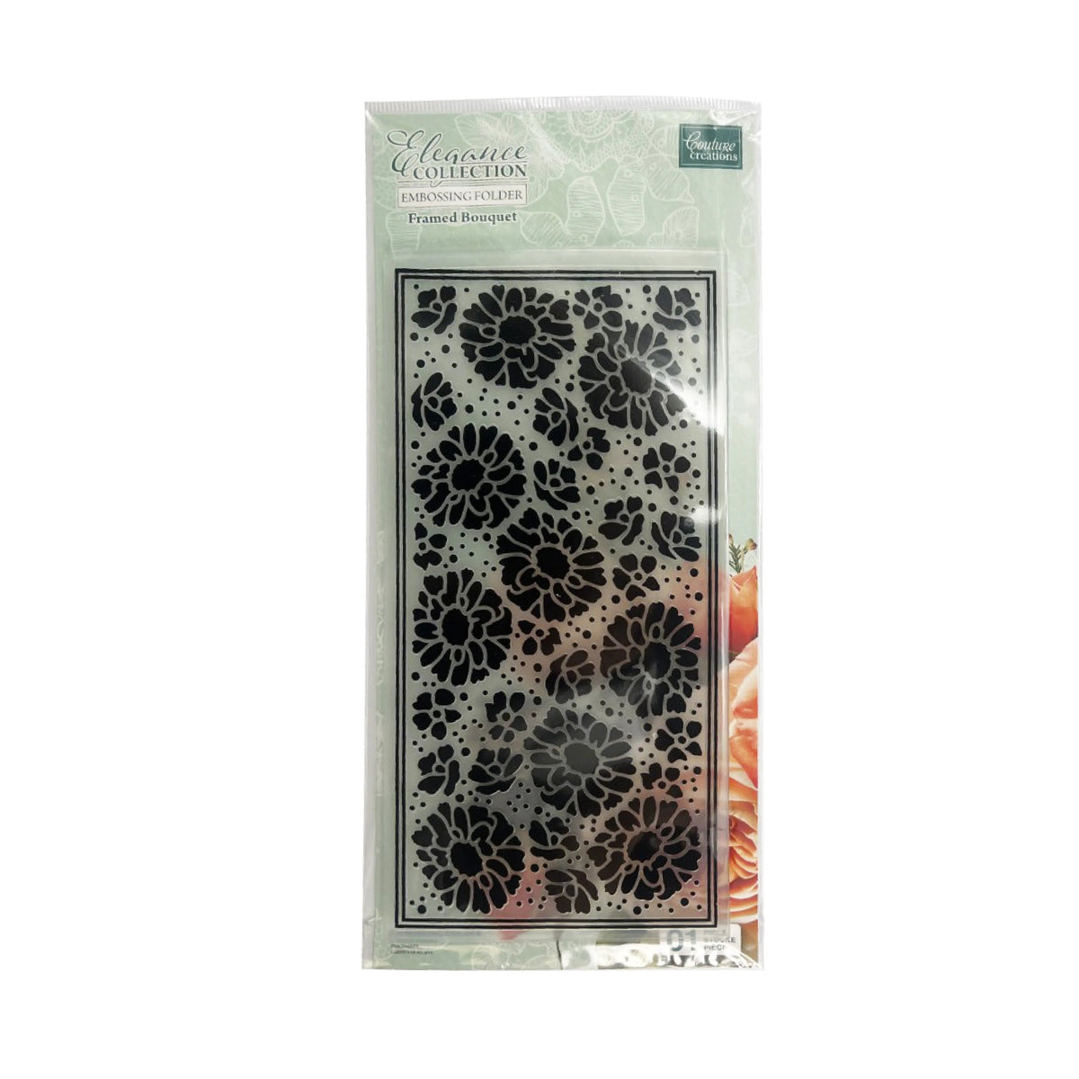 Couture Creations - Elegance Collection - Emboss Folder - DL Size - Framed Bouquet (1pc)-2