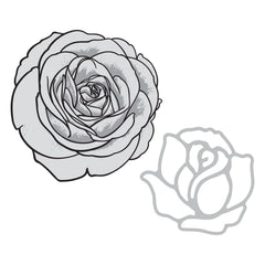 Couture Creations - Elegance Collection - Layering Stamp And Die Set  - Rose Mini (4pc)-2
