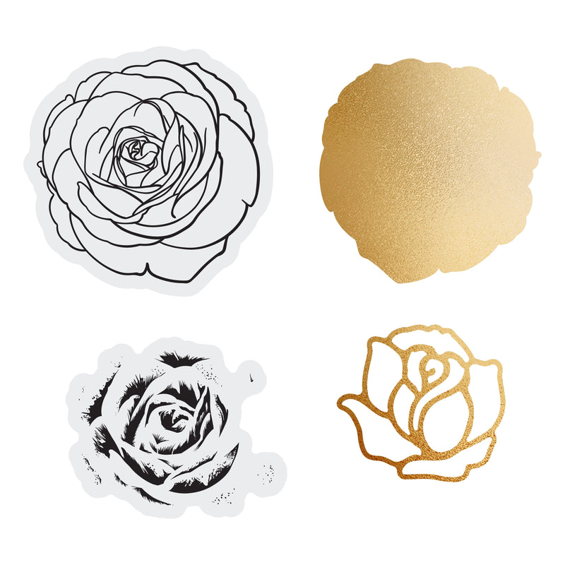 Couture Creations - Elegance Collection - Layering Stamp And Die Set  - Rose Mini (4pc)-1