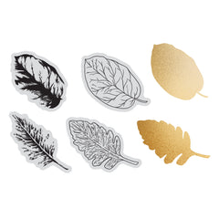 Couture Creations - Elegance Collection - Layering Stamp And Die Set - Wide Leaves Mini (6pc)-1