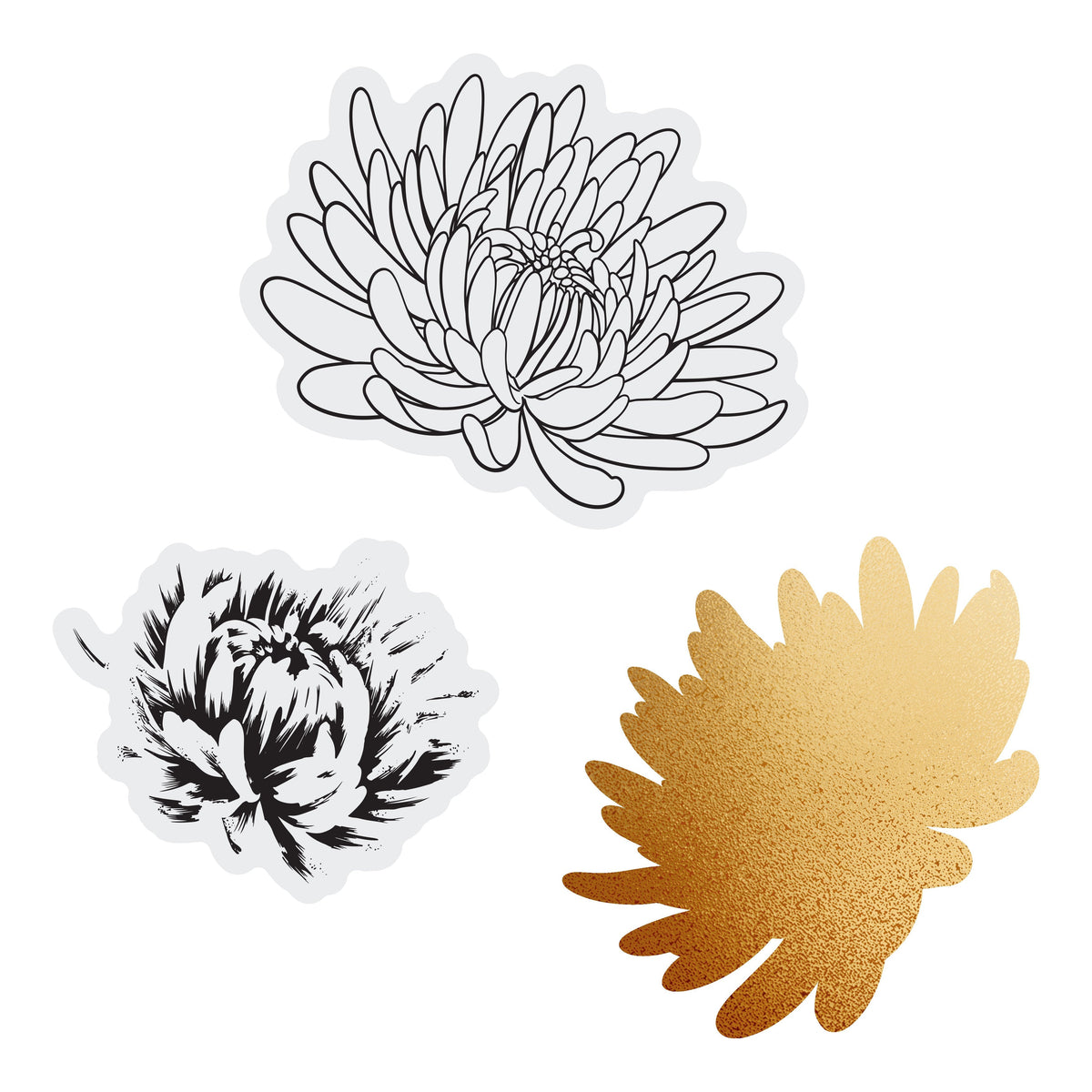 Couture Creations - Elegance Collection - Layering Stamp And Die Set - Aster Mini (4pc)-1