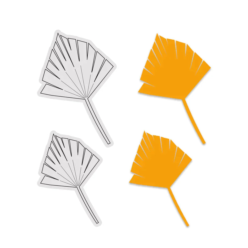Couture Creations - Tropical Leaves Stamp And Dies-1