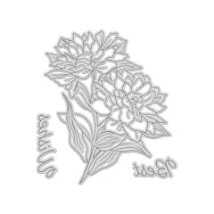 Sello de impresión GoLetterPress - Sello 2 - Flores de mejores deseos-1