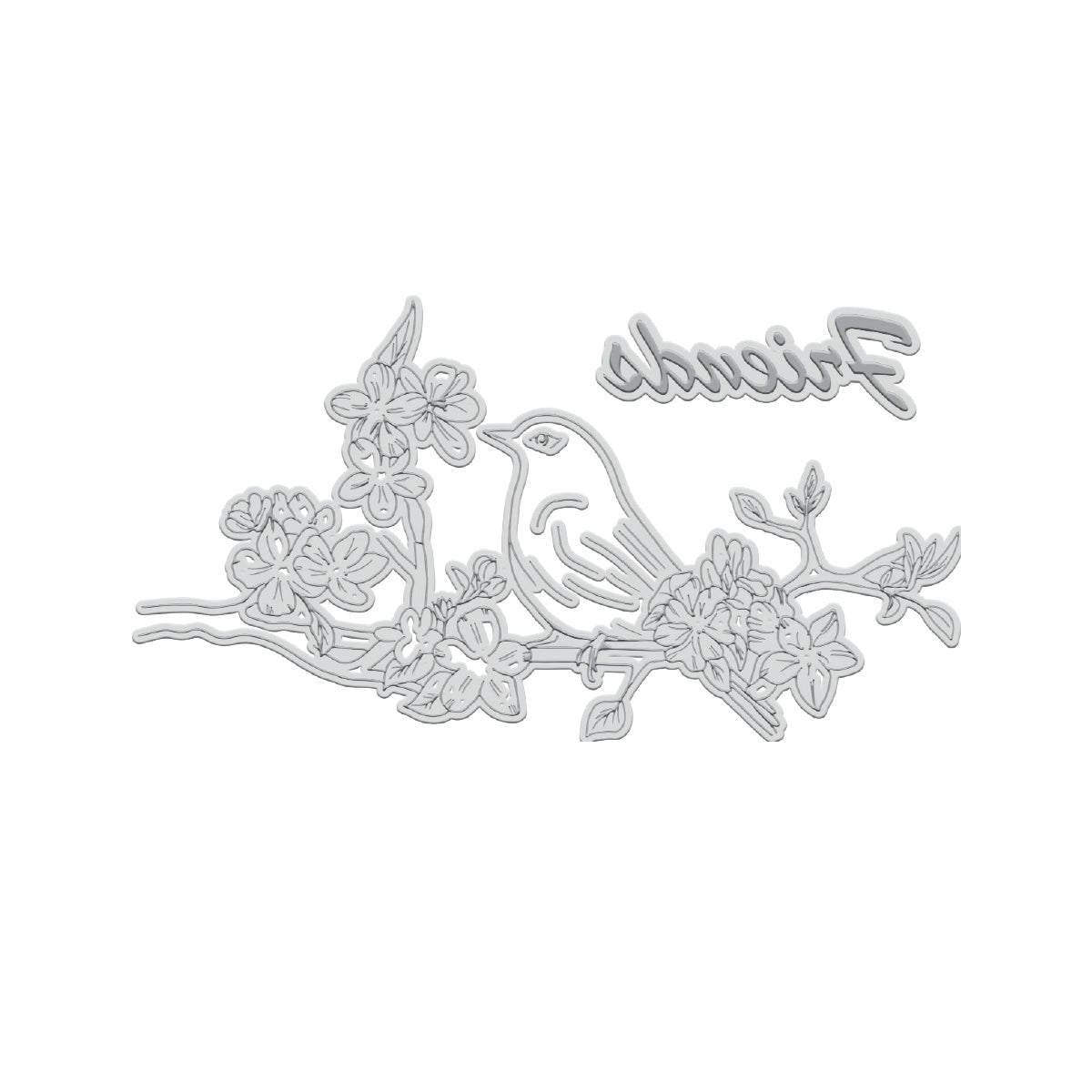GoLetterPress Impression Stamp - Stamp 8 - Friends Floral-1