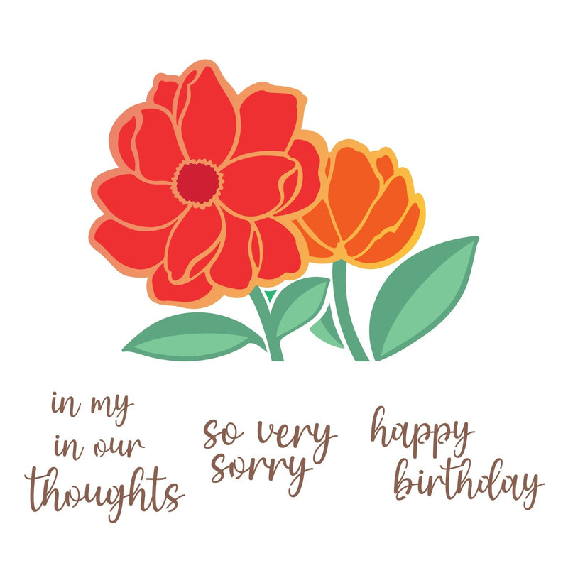 Gorgeous Dahlia Stencil Set (4pc)-2