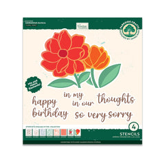 Gorgeous Dahlia Stencil Set (4pc)-1