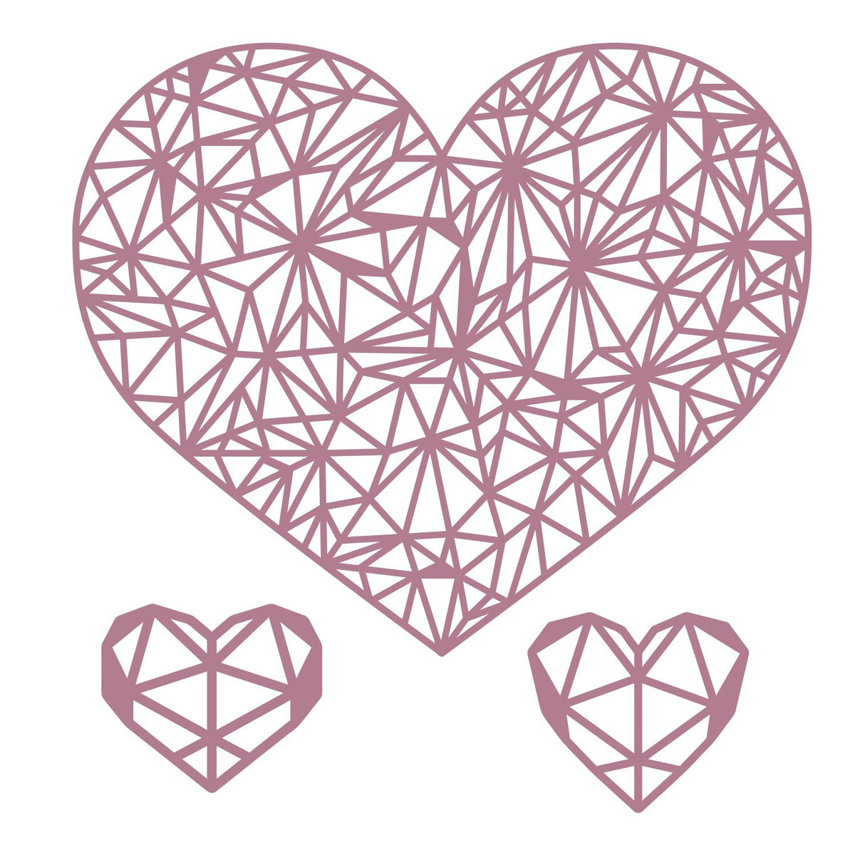 Geometric Hearts Cutting Die Set (3pc)-1