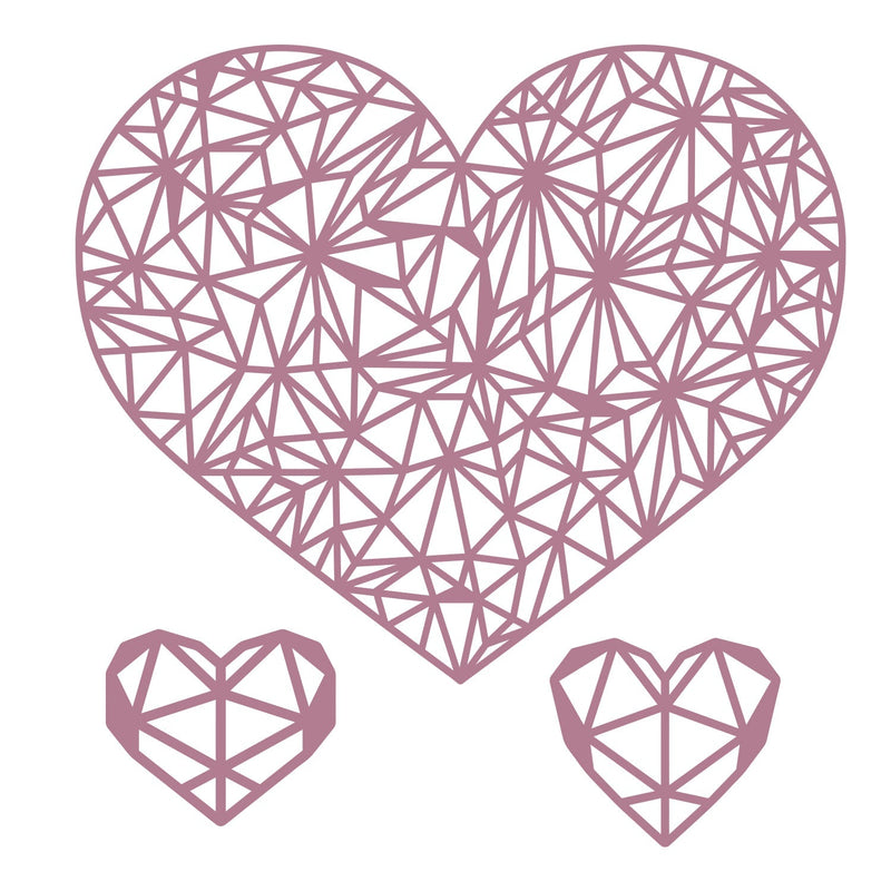 Geometric Hearts Cutting Die Set (3pc)-1