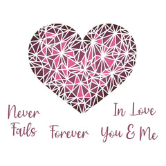 Geometric Heart Stencil Set (4pc)-1