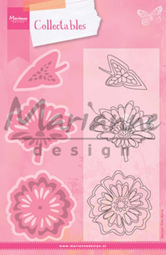 Marianne Design: Collectables Die & Stamp Set - Two Flowers-1