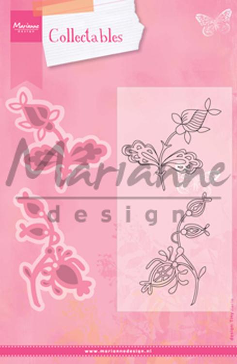 Marianne Design: Collectables Die & Stamp Set - Flowers & Leaf 2-1