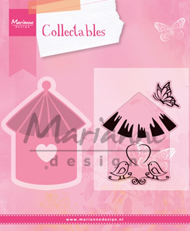 Collectable Dies/Stamp Set -  Birdhouse Birds-1