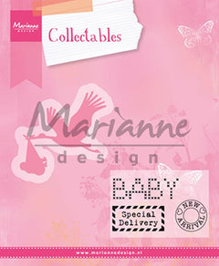 Marianne Design: Collectables Die & Stamp Set - Stork-1