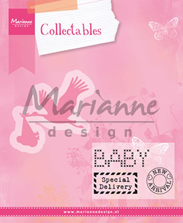 Marianne Design: Collectables Die & Stamp Set - Stork-1