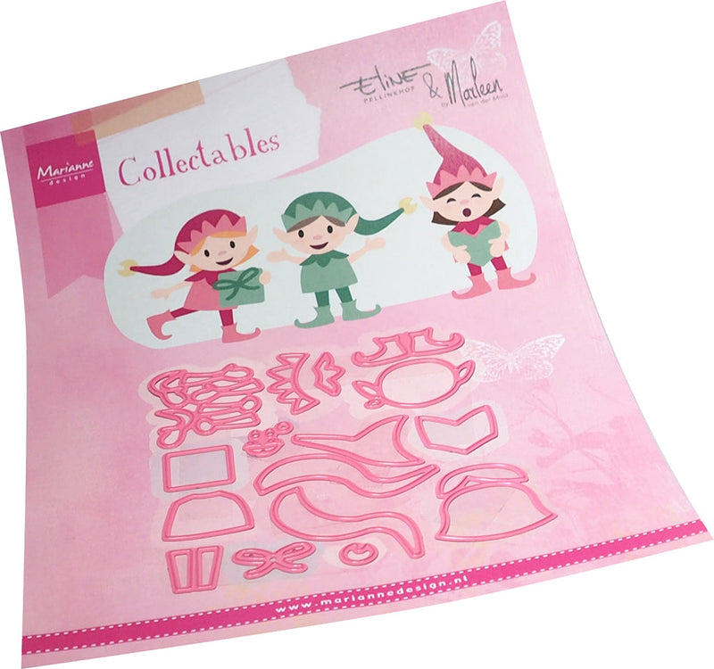 Marianne Design Collectables Die - Christmas Elves By Eline & Marleen-1