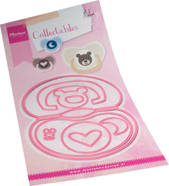 Marianne Design Collectables Die - Bagtopper Pacifier By Marleen-1