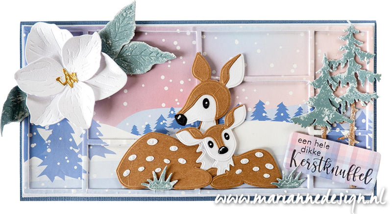 Marianne Design A4 Cutting Sheet - Eline's Winter Dreams Backgrounds-4