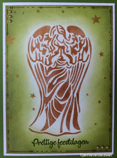 Stencil A6 For Magnetic Colour Set Christmas Time Angel-2