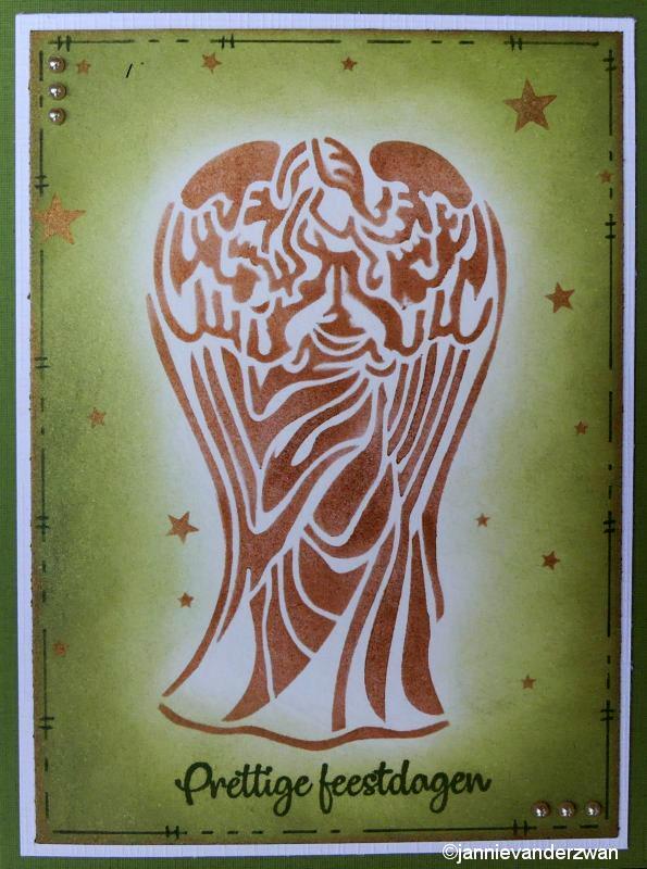Stencil A6 For Magnetic Colour Set Christmas Time Angel-2