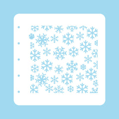 Stencil A6 For Magnetic Colour Set Christmas Time Snowflakes-1