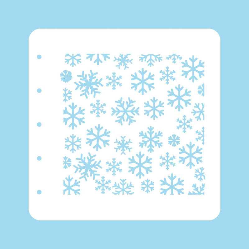 Stencil A6 For Magnetic Colour Set Christmas Time Snowflakes-1