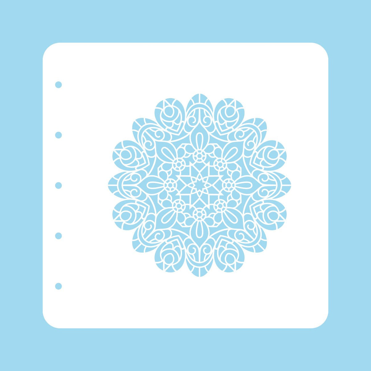 Stencil A6 For Magnetic Colour Set Christmas Time Mandala-1