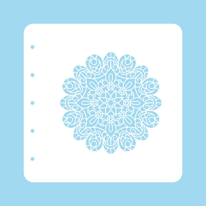 Stencil A6 For Magnetic Colour Set Christmas Time Mandala-1