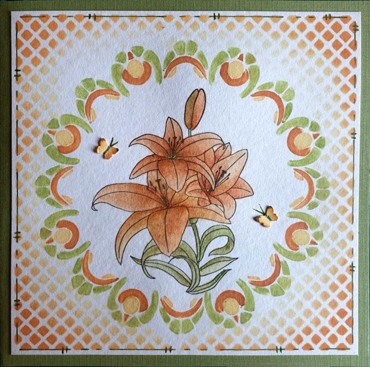 Stencil A6 For Magnetic Colour Set Christmas Time Mandala-2