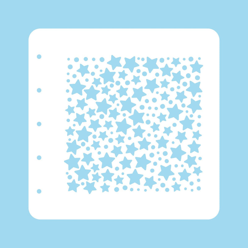 Stencil A6 For Magnetic Colour Set Christmas Time Stars and Dots-1