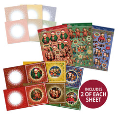 Delightful Golden Oldies Festive Fun Decoupage Card Kit-1