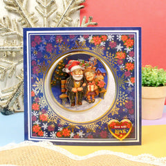 Delightful Golden Oldies Festive Fun Decoupage Card Kit-2