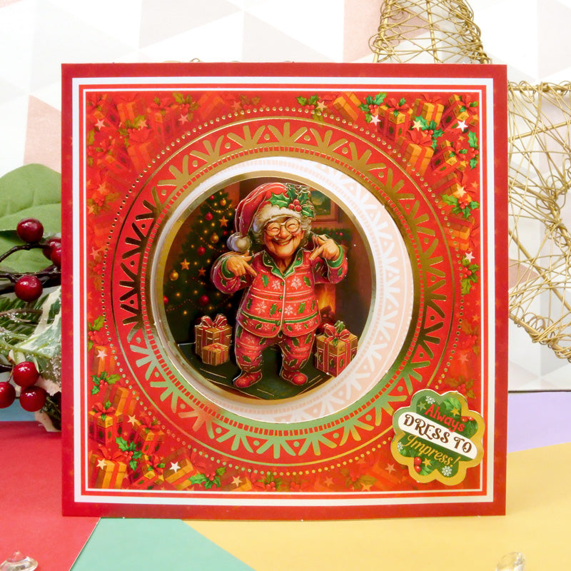 Delightful Golden Oldies Festive Fun Decoupage Card Kit-10
