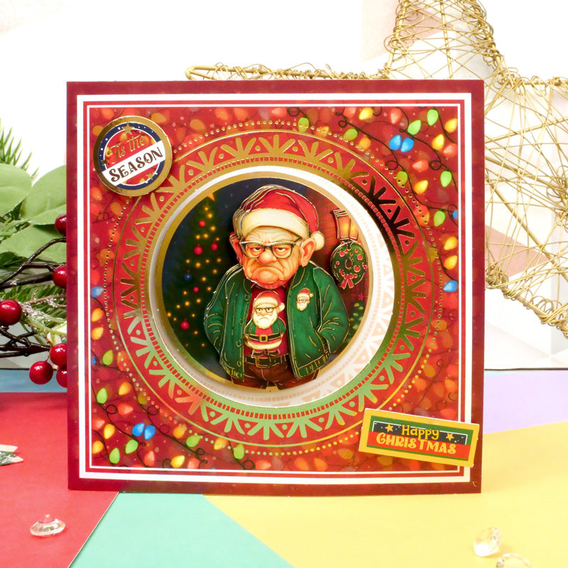 Delightful Golden Oldies Festive Fun Decoupage Card Kit-12