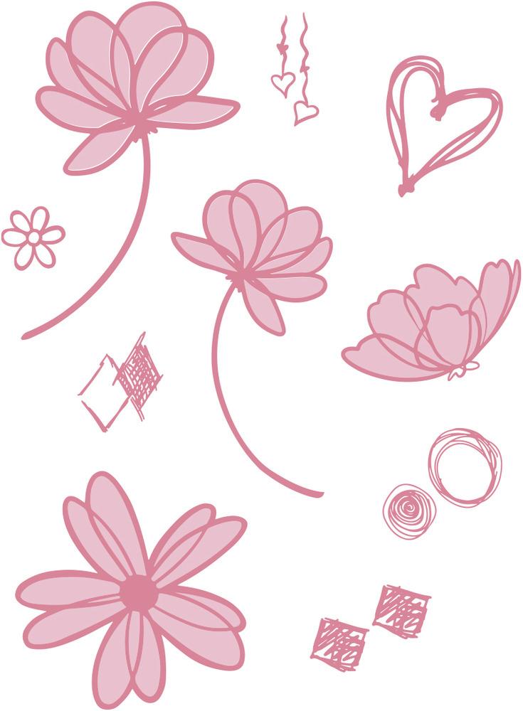Couture Creations Layered Florals Stamp Set-1