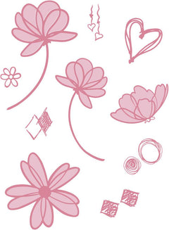 Couture Creations Layered Florals Stamp Set-1