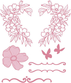Couture Creations Wreathed Florals Stamp Set-1