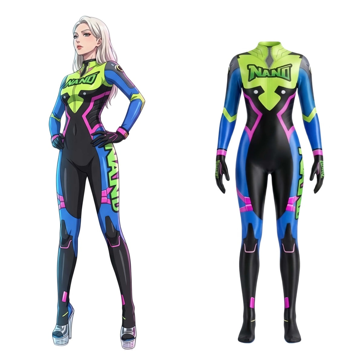 [Inventory Clearance] D.Va Nano Cosplay Bodysuit – Spandex Costume for Halloween