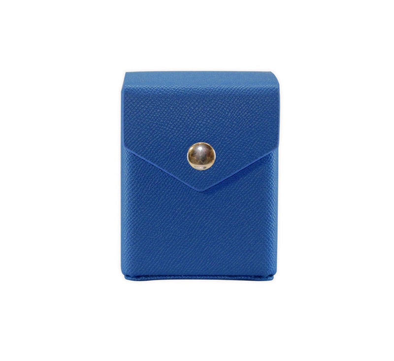 Blue - Hard Shell - Textured Leather - Deck Box - With Belt Loop-5