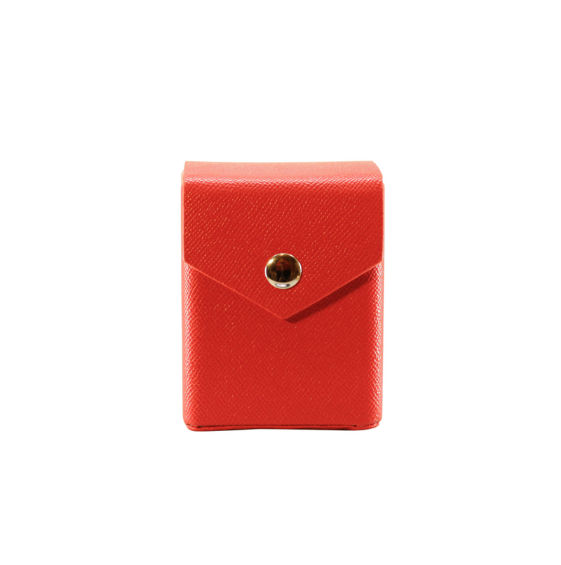 Red Mach 2 Deck Box - Hard Shell - Textured Vegan Leather-5