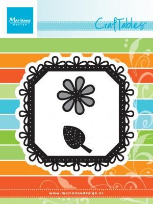 Marianne Design; Craftables Dies - Square & Flower-Stitch-1